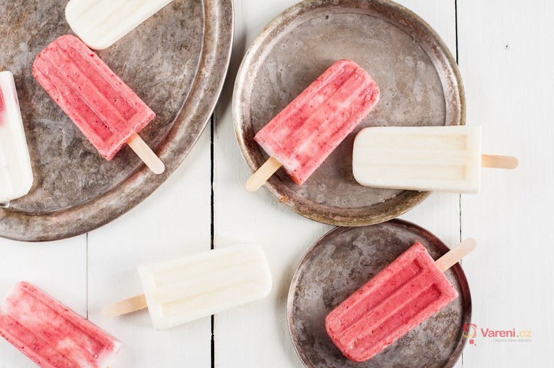 Strawberry Kefir Ice Pops