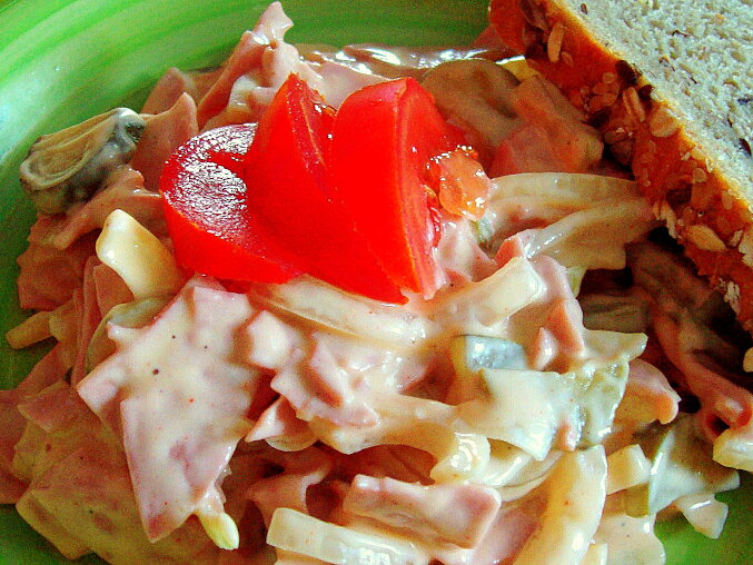 Slovácký salát (Moravian Sausage Salad)