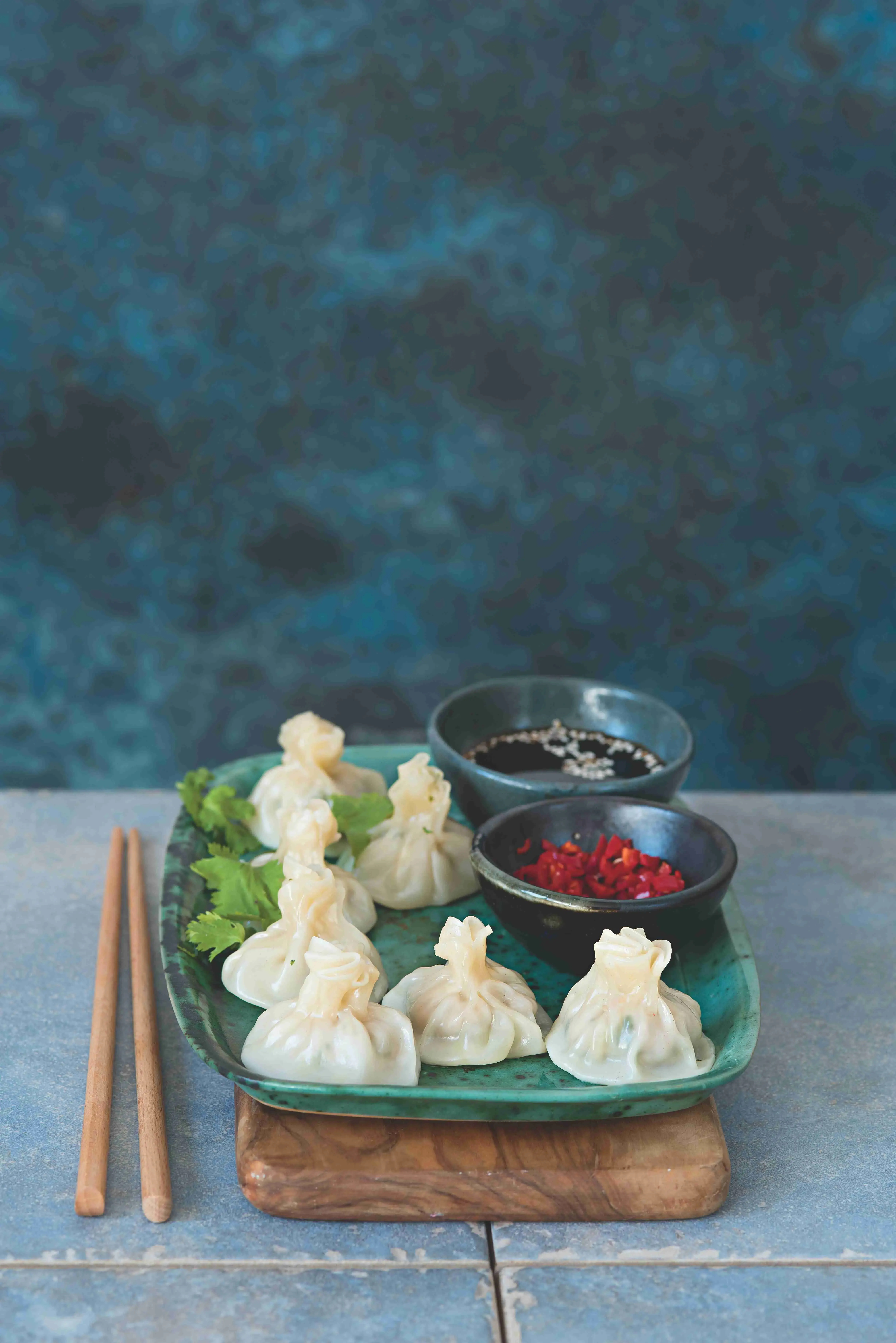 Dim Sum (Steamed Wonton Dumplings with Turkey and Prawns)