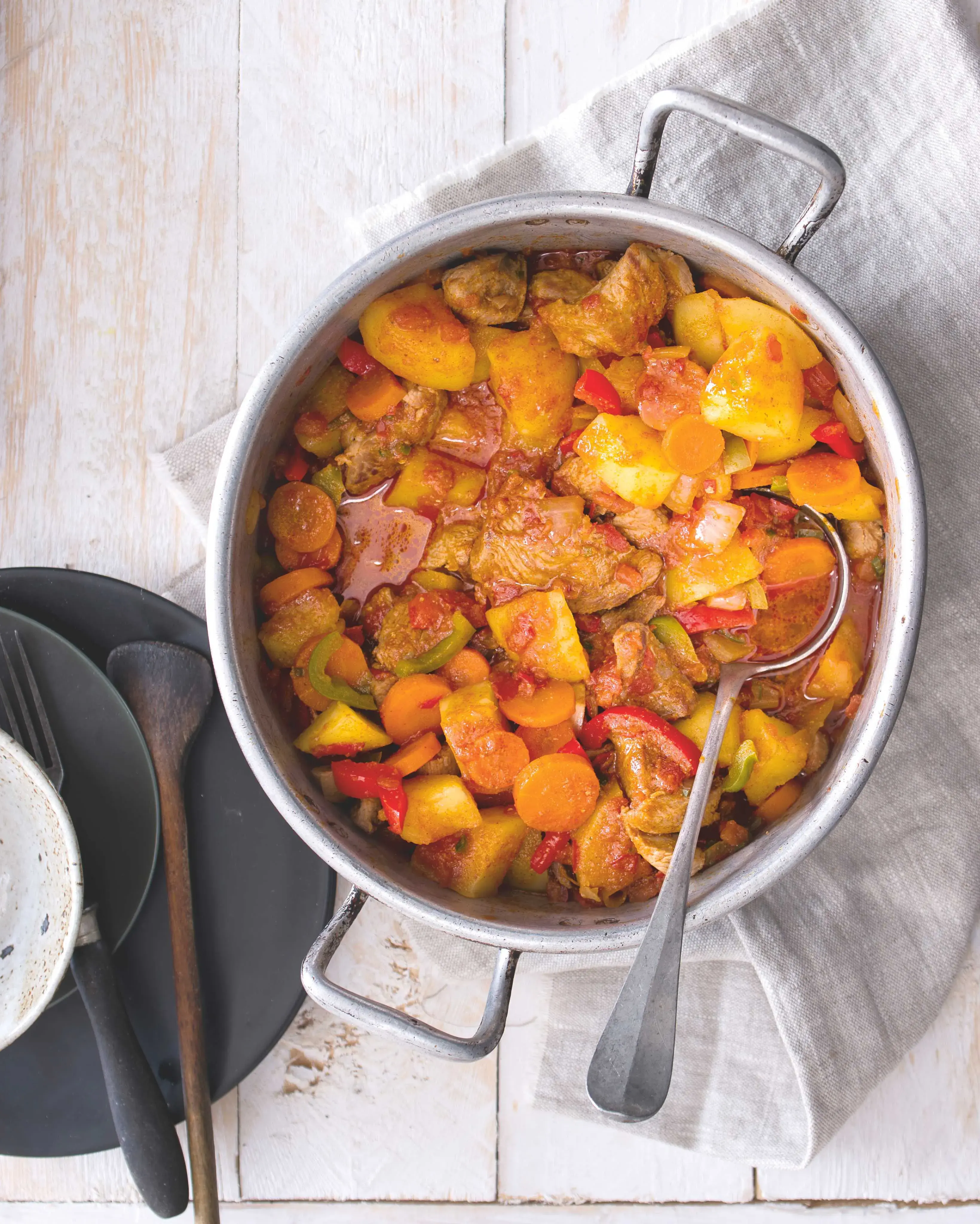 Potato Goulash with Turkey and Bell Pepper