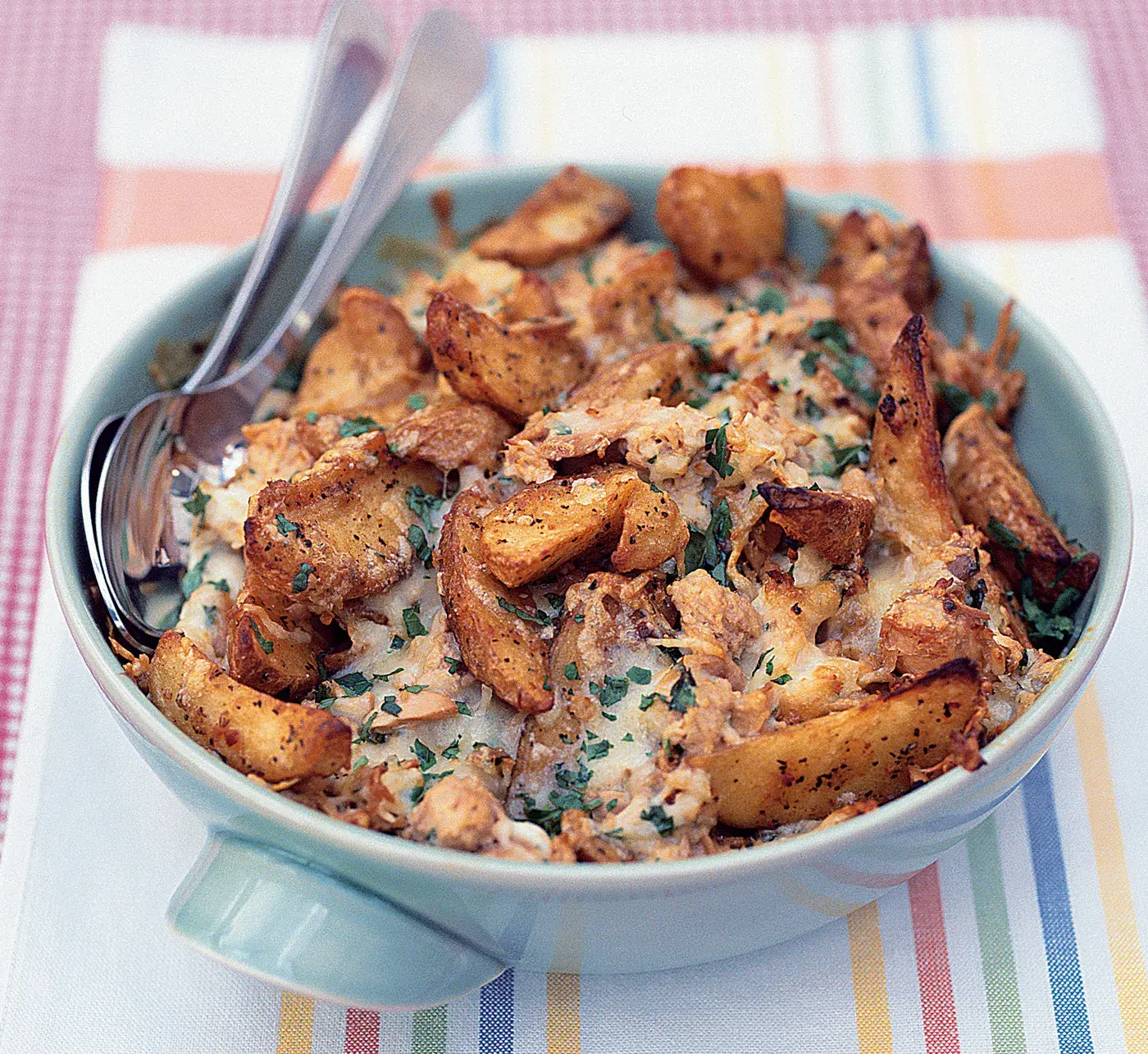 Tuna Potatoes with Cheese and Mayonnaise