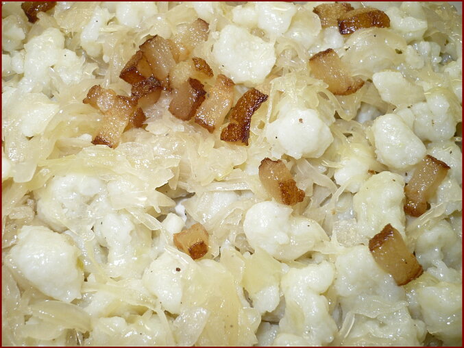 Potato Dumplings with Sauerkraut