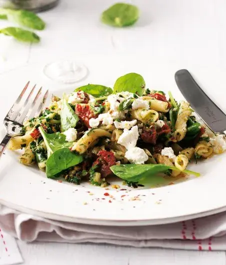 Penne with Spinach and Goat's Cheese