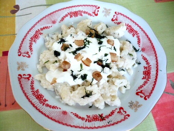 Halušky (Czech Quark Dumplings with Bacon)