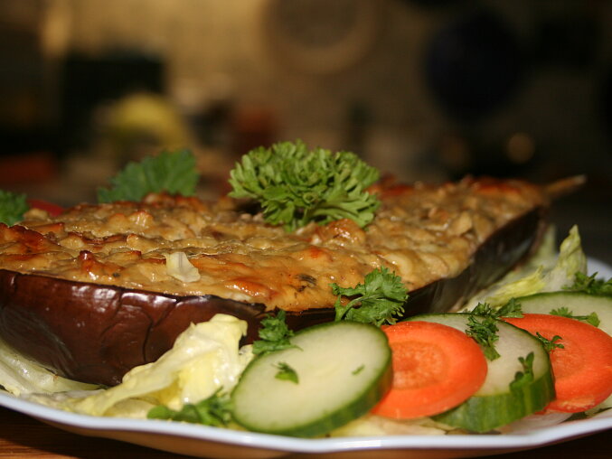 Cheese-Stuffed Aubergine
