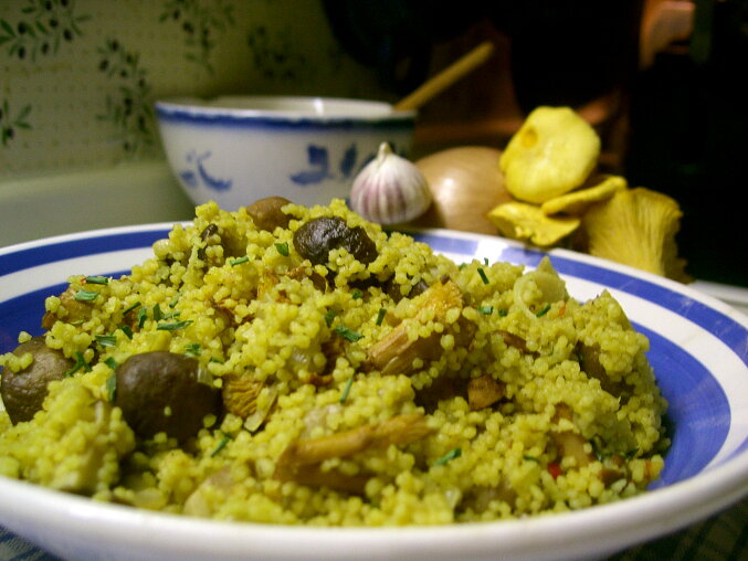 Couscous with Wild Mushrooms