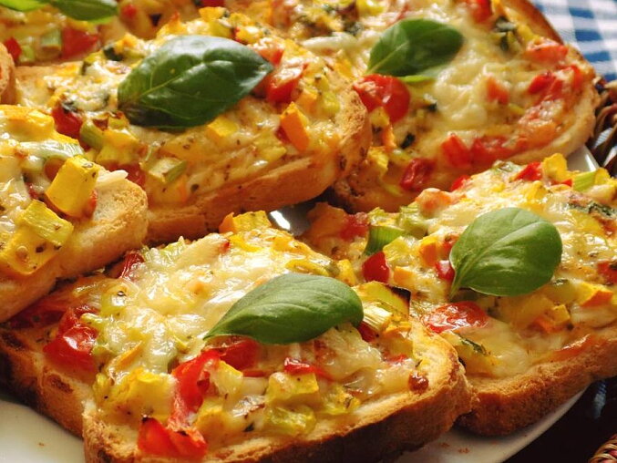 Baked Vegetable Toasts