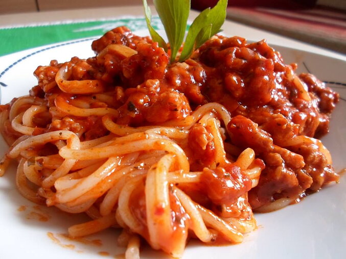 Spaghetti Bolognese with Minced Meat
