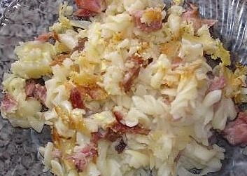 Baked Pasta with Smoked Meat and Eggs