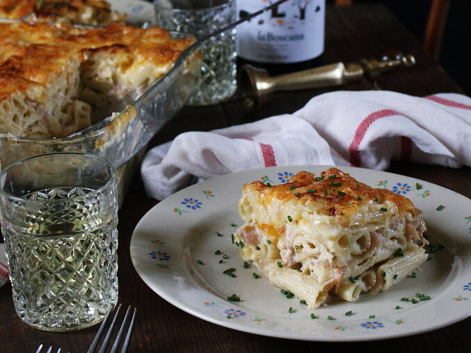 Baked Pasta with Béchamel and Chicken