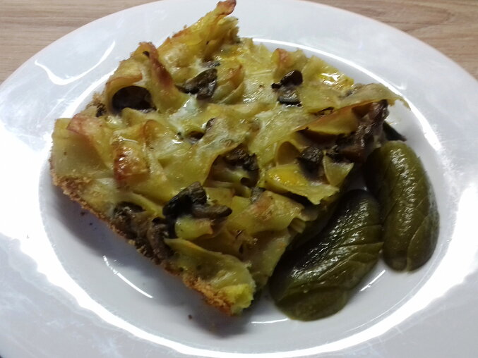 Houbofleky (Czech Baked Pasta with Mushrooms)