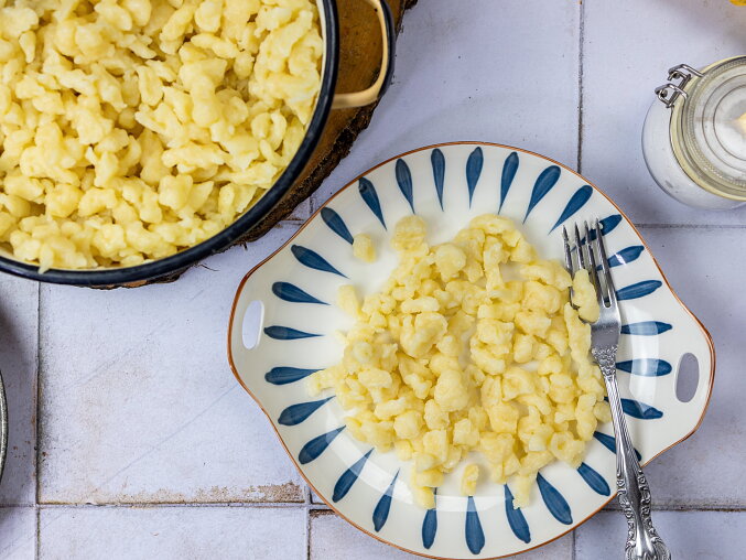 Halušky (Czech Egg Dumplings) as a Side Dish
