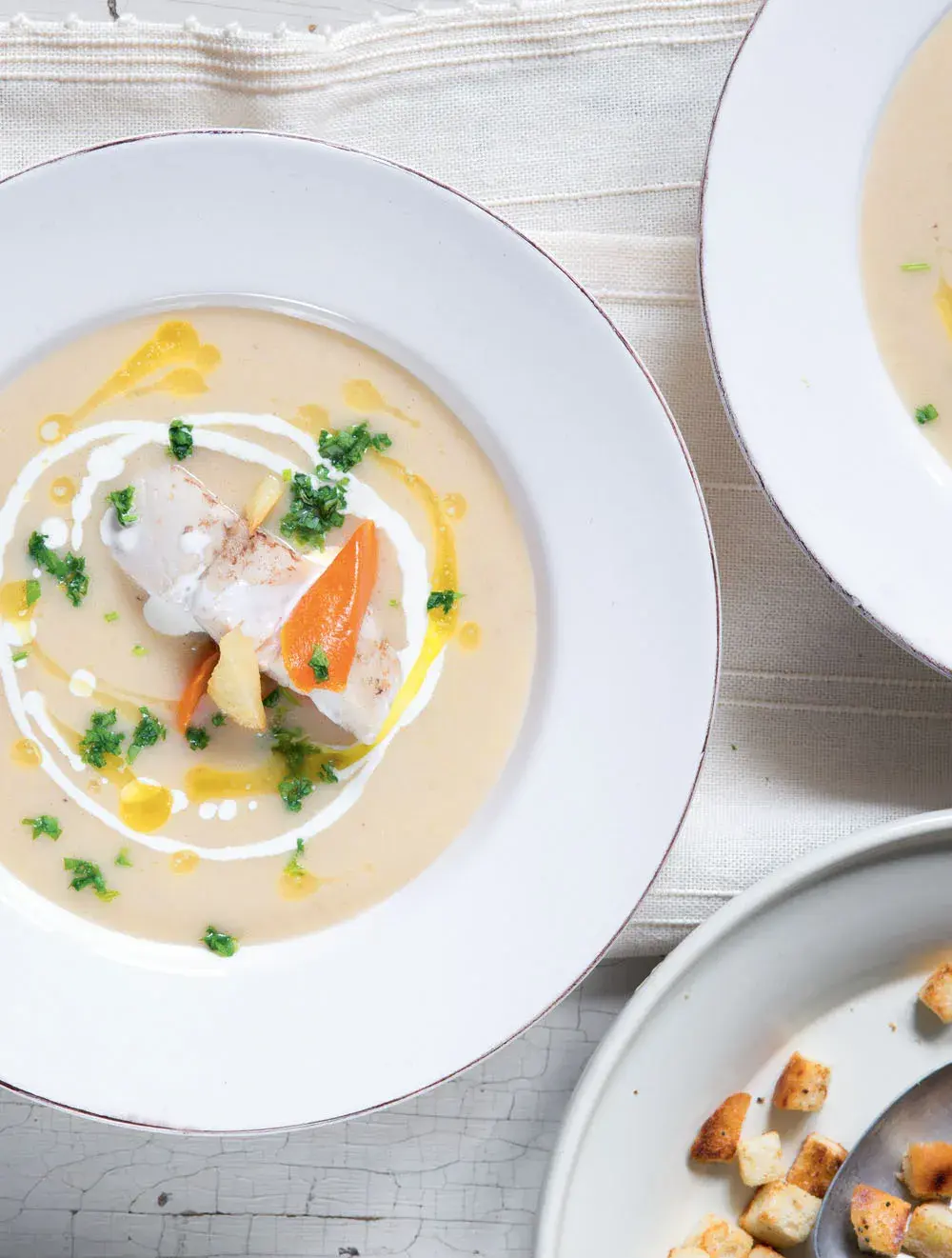 Creamy Fish Soup with Carp