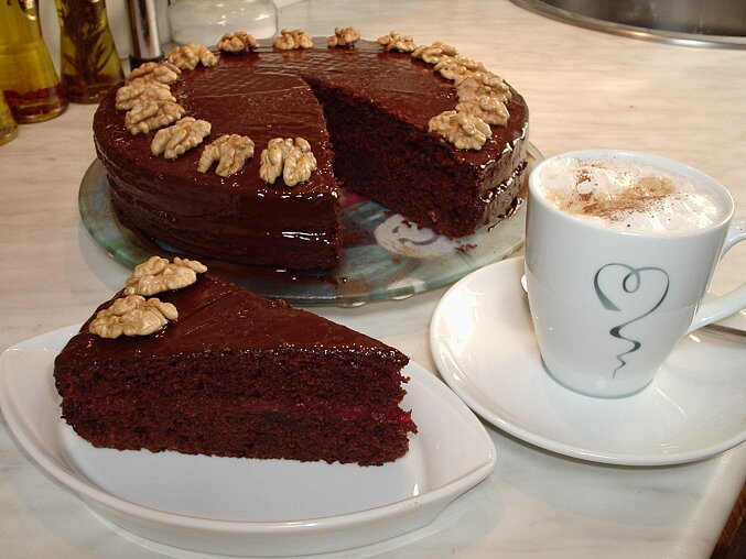 Apple Sacher Cake