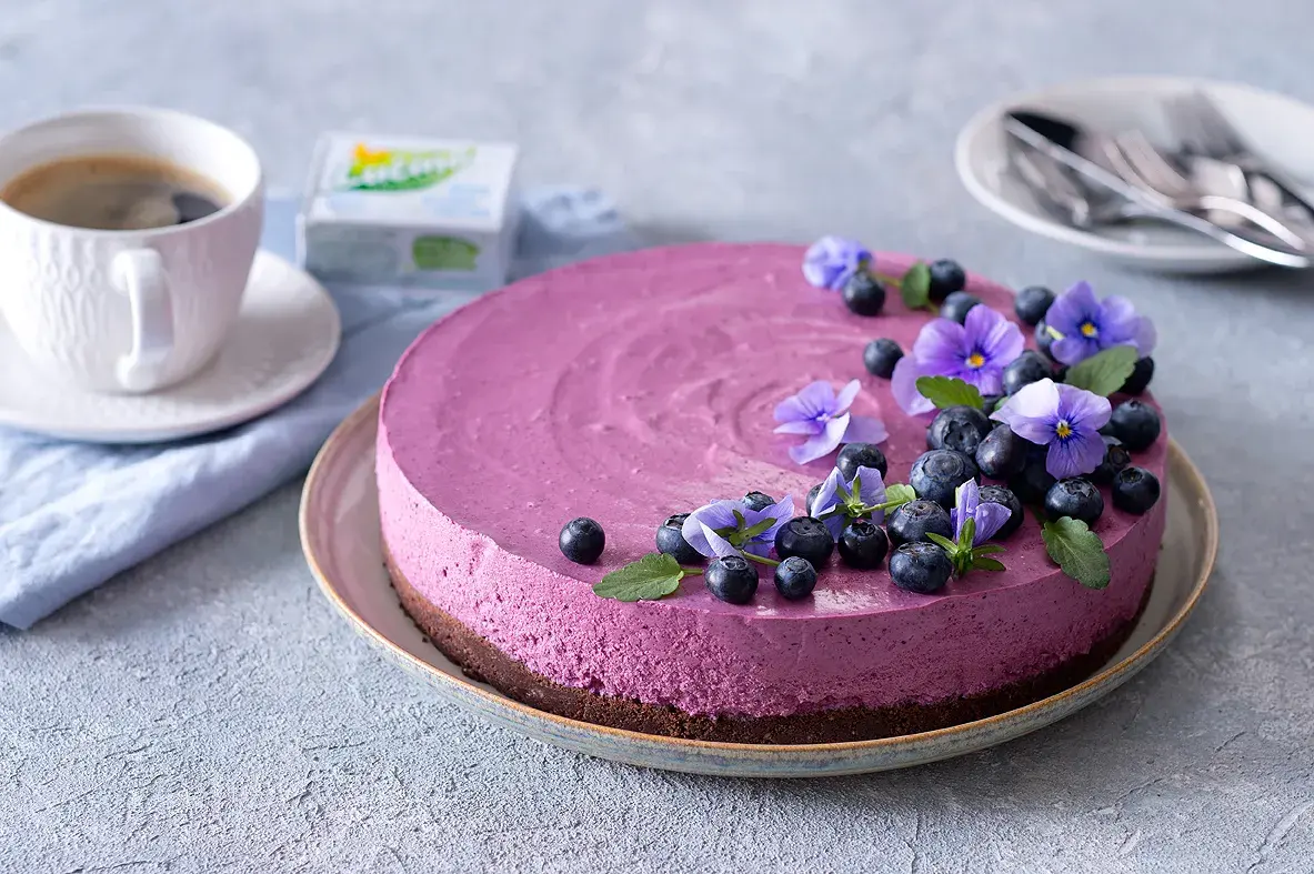 No-Bake Blueberry Cheesecake with Czech Cream Cheese