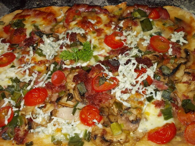 Quick Yogurt Pizza (Kefir Pizza)