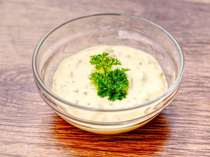 Homemade Tartar Sauce with Onion and Pickle