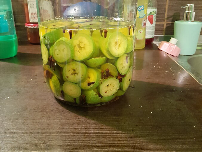 Homemade Green Walnut Liqueur
